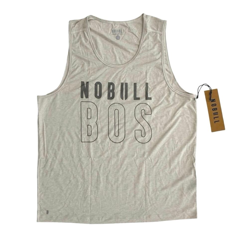 NWT NOBULL Men's Limited Edition Boston Tank Top in Oatmeal Size XL